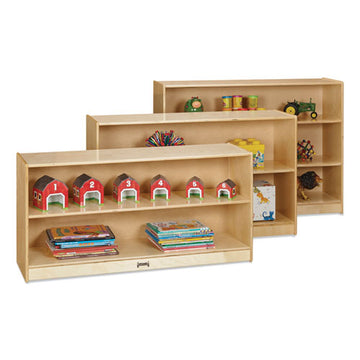 Jonti-Craft Adjustable Mobile Straight-shelves, Super-sized, 48w X 15d X 35.5h, Birch freeshipping - TVN Wholesale